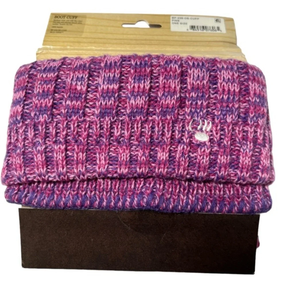 New Bearpaw Women's Knit Cuff Boot‎ Toppers one size pink